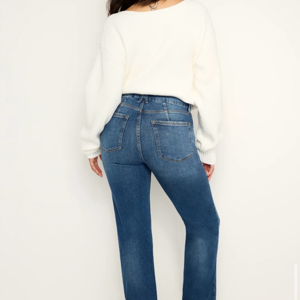 ✨Good American Good Icon Straight Leg indigo jeans 👖 Size 18